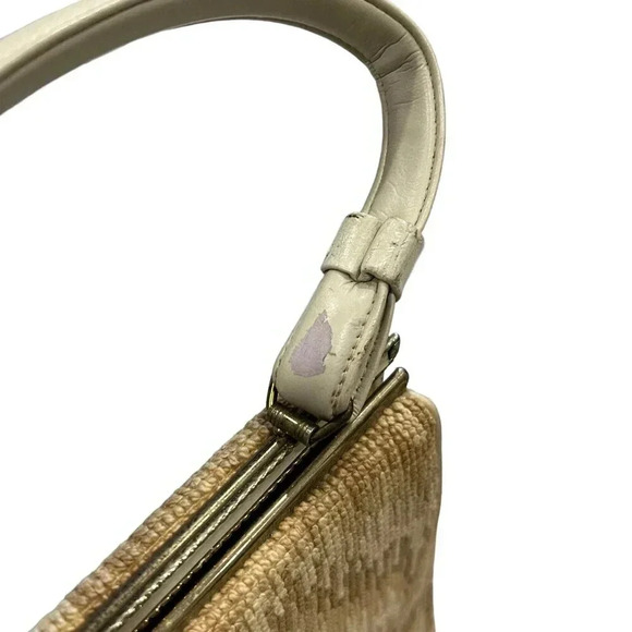 L and M Vintage Beige Carpet Handbag - Picture 5 of 7